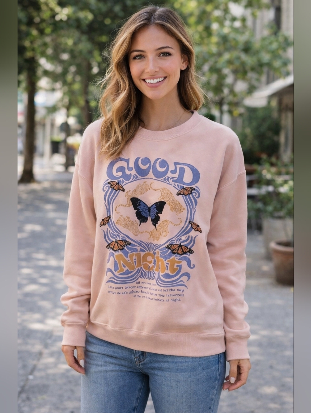 #36 Pink Graphic Women's Sweater